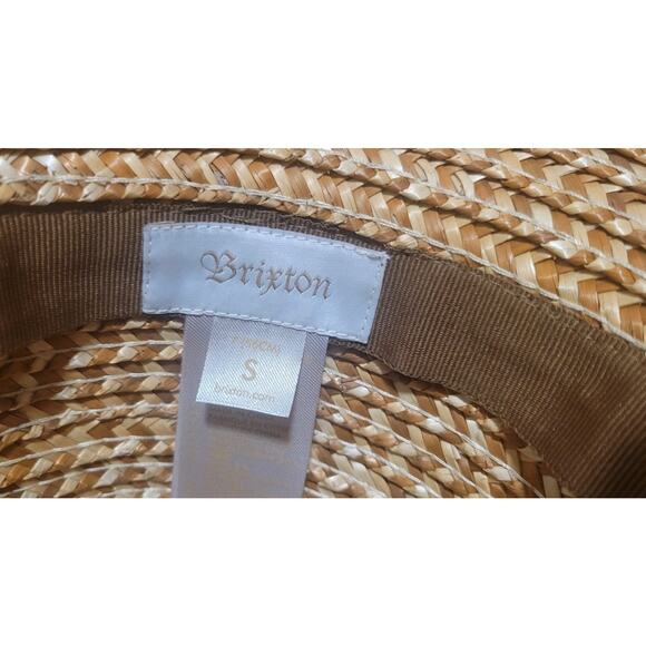 Brixton Joanna Straw Rancher Hat Size Small 7 (56 cm) Natural Honey Brown Band main image 7